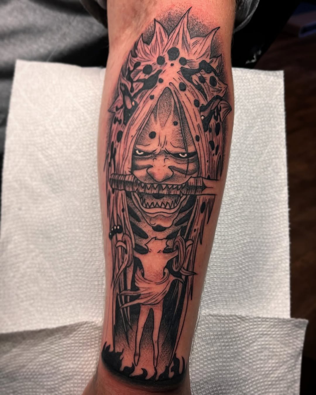 Tattoo by @tattooedbyjake — black_and_grey, dark_realism