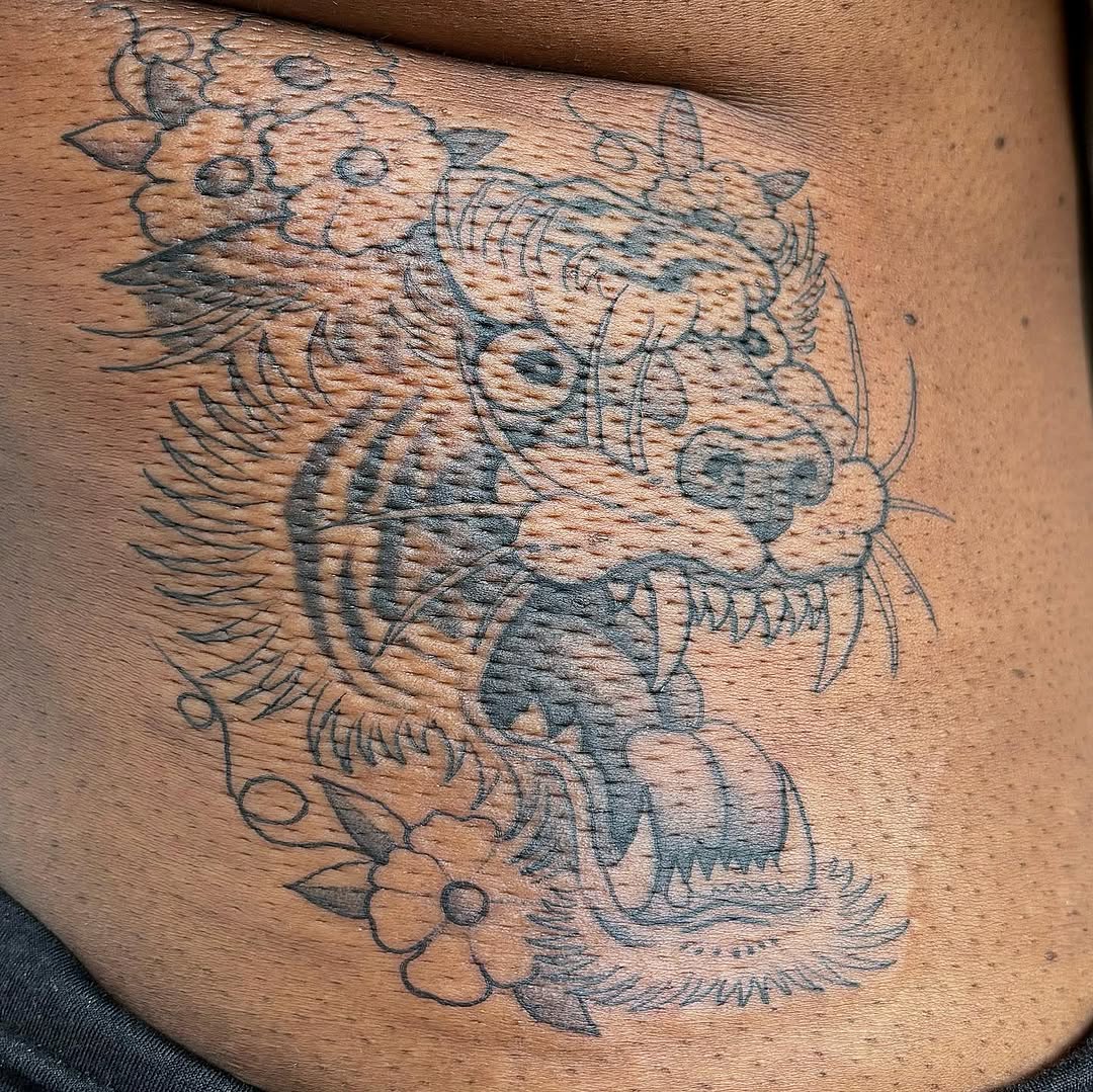 Tattoo by @samanthacastrovinci — japanese_irezumi, black_and_grey