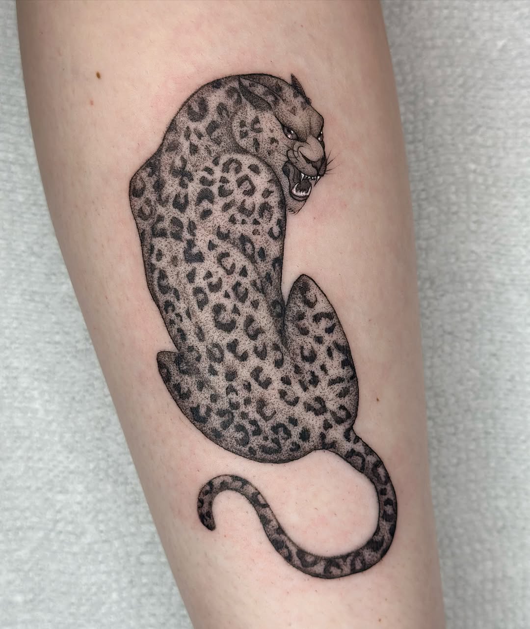 Tattoo by @chronicloving — black_and_grey, dotwork