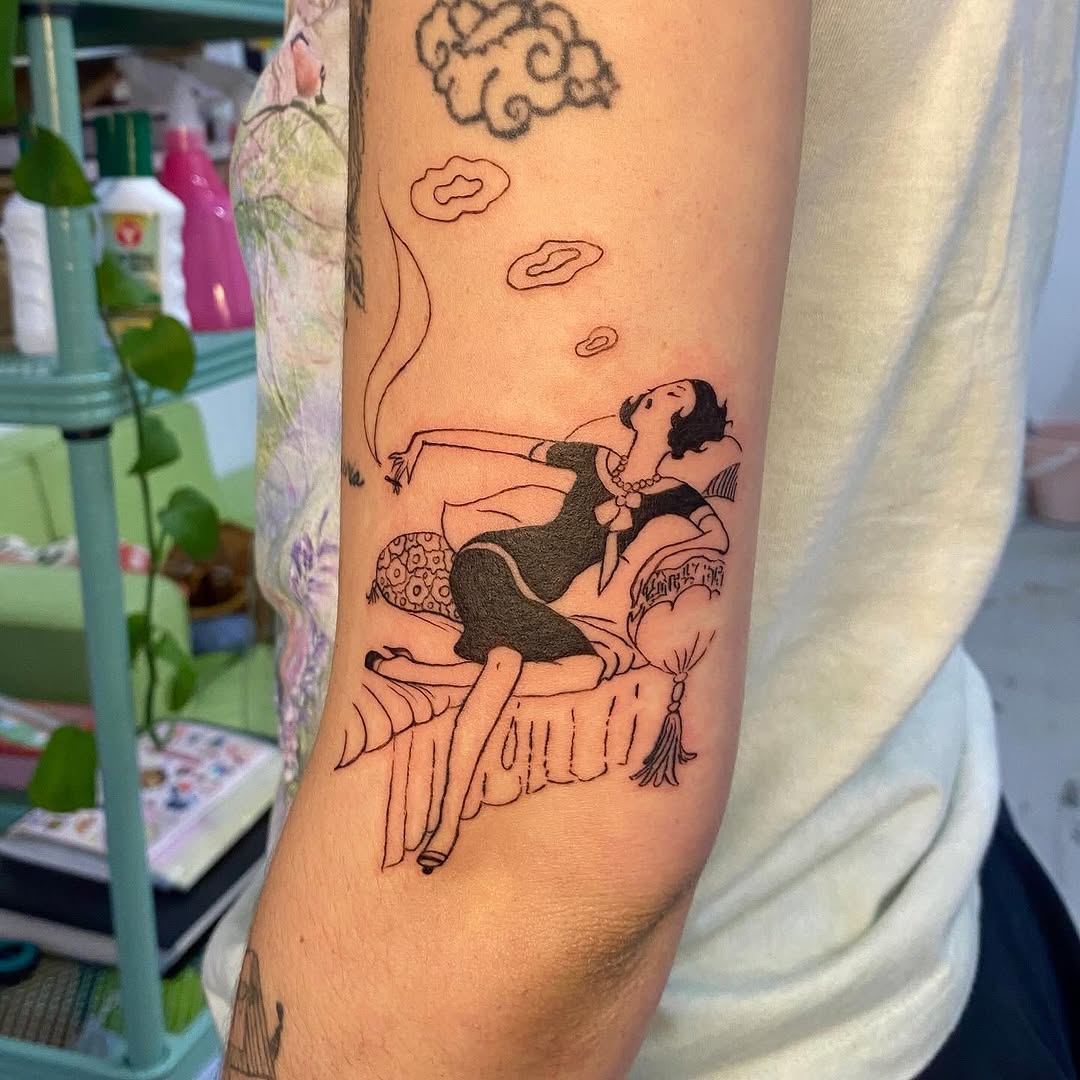 Tattoo by @supercutetattoo — black_and_grey