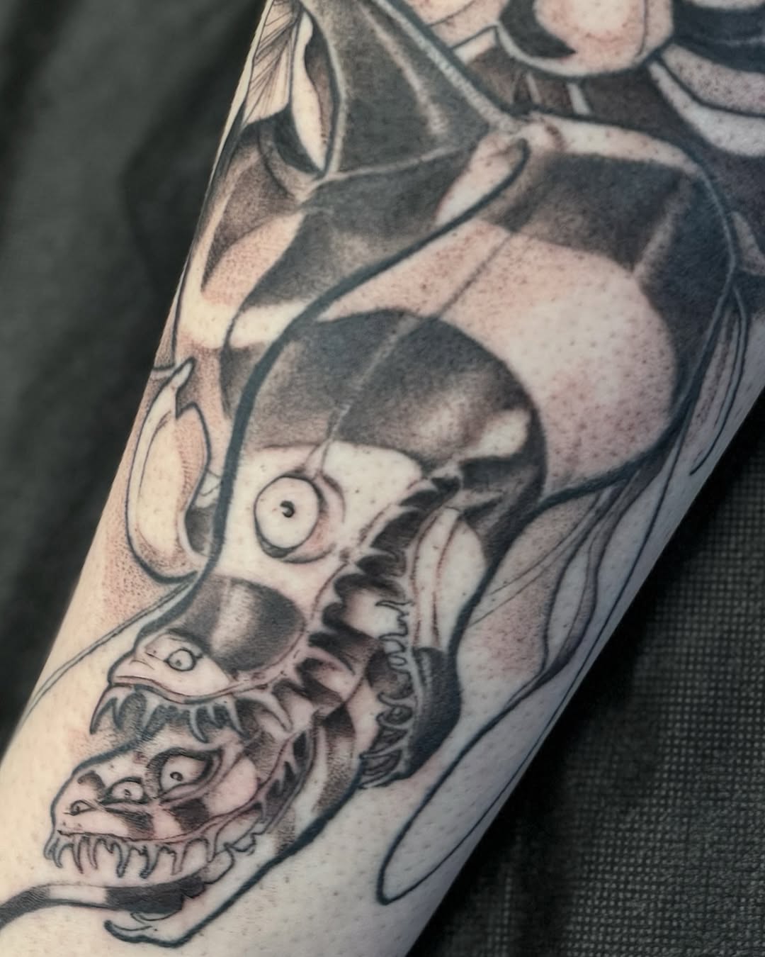 Tattoo by @joehalltattoos — illustrative, black_and_grey