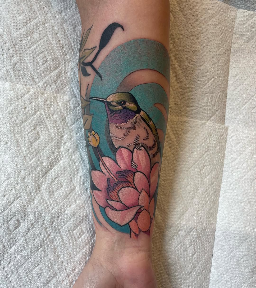 Tattoo by @fortunate_flesh — illustrative, realism