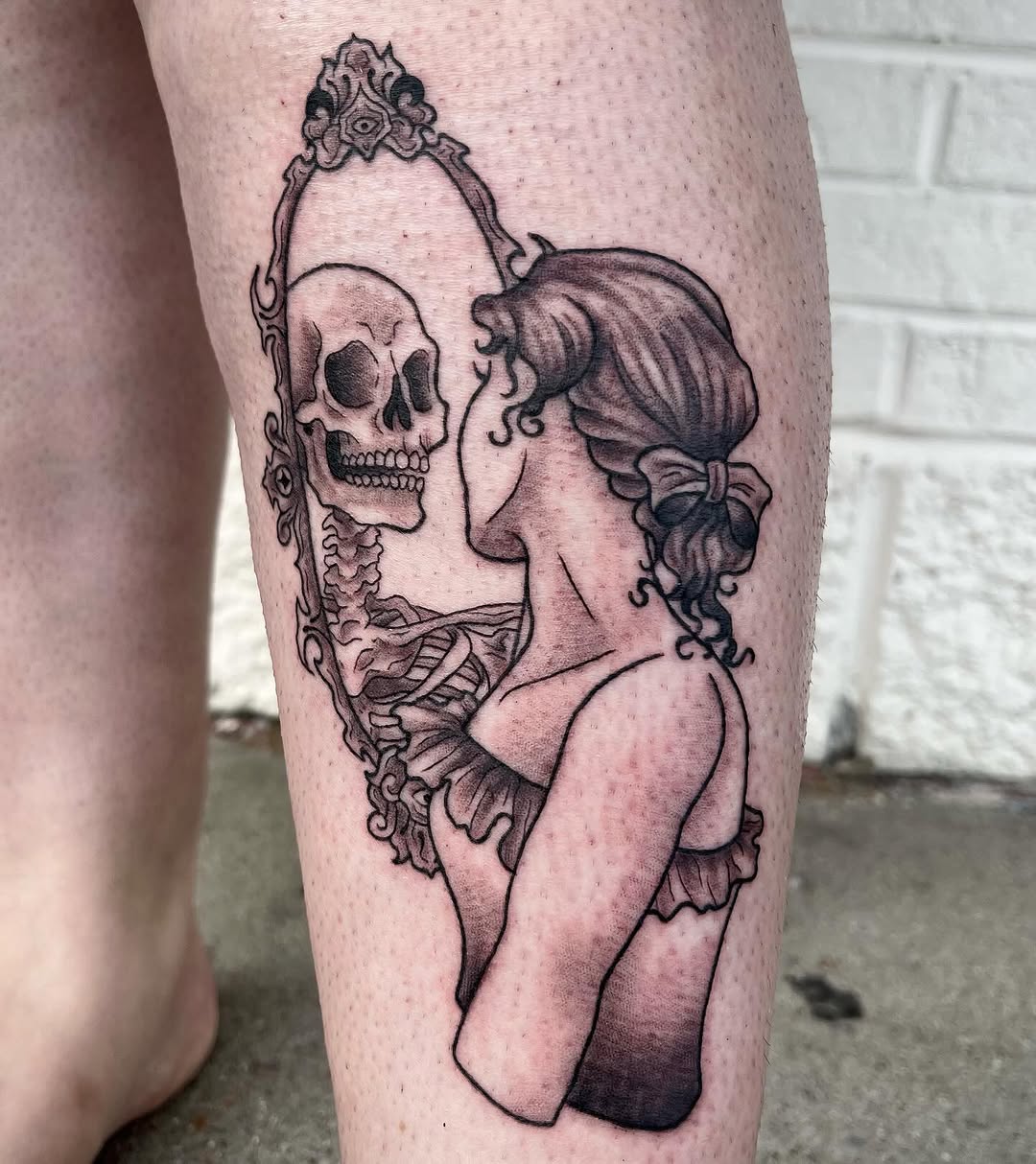 Tattoo by @tatz.by.brooke — dark_realism, black_and_grey
