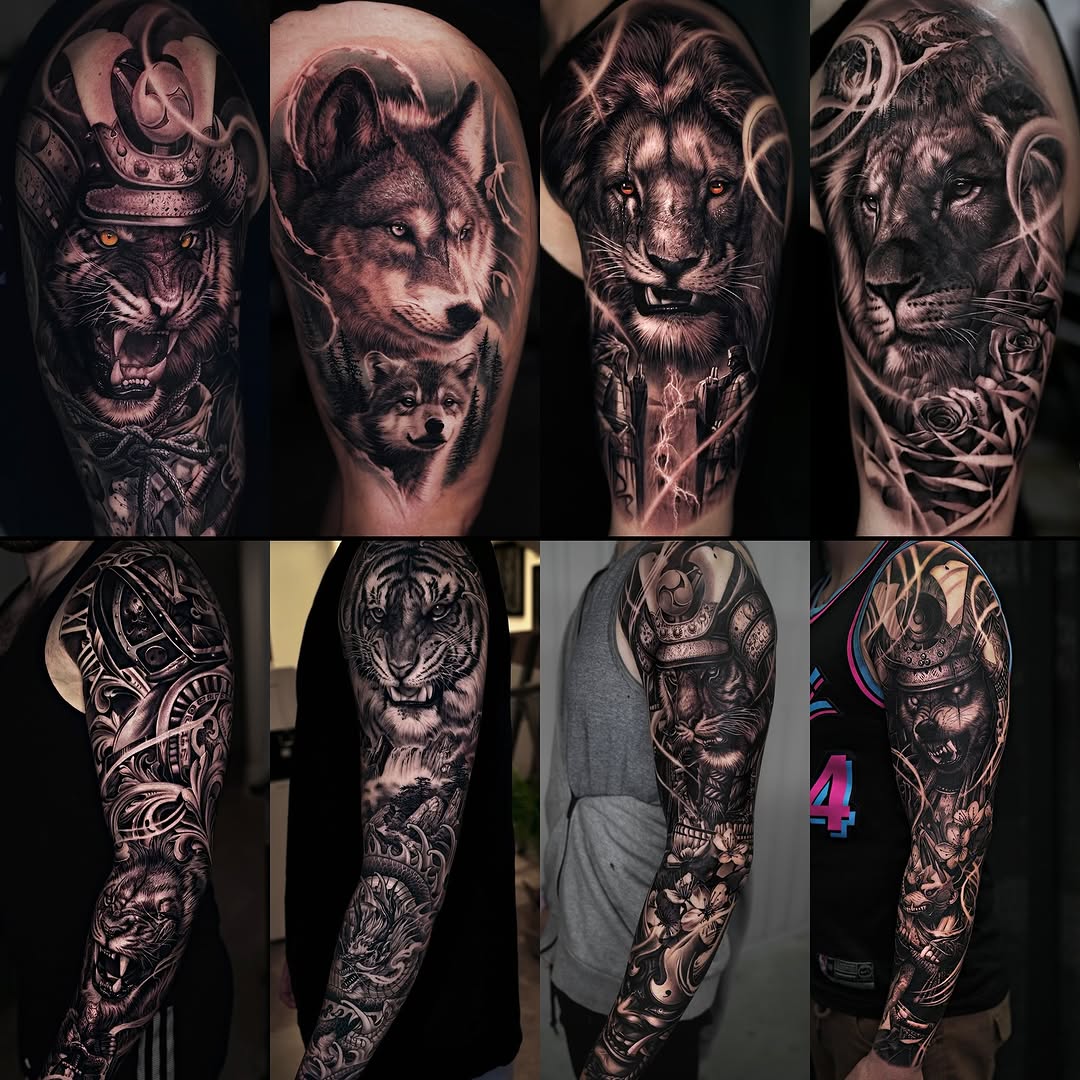 Tattoo by @sumok_tattoo β realism, black_and_grey