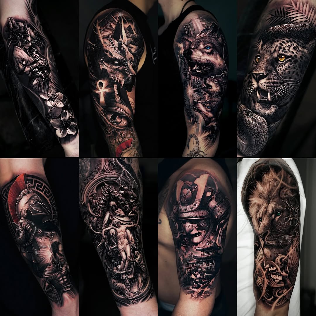 Tattoo by @sumok_tattoo β realism, black_and_grey