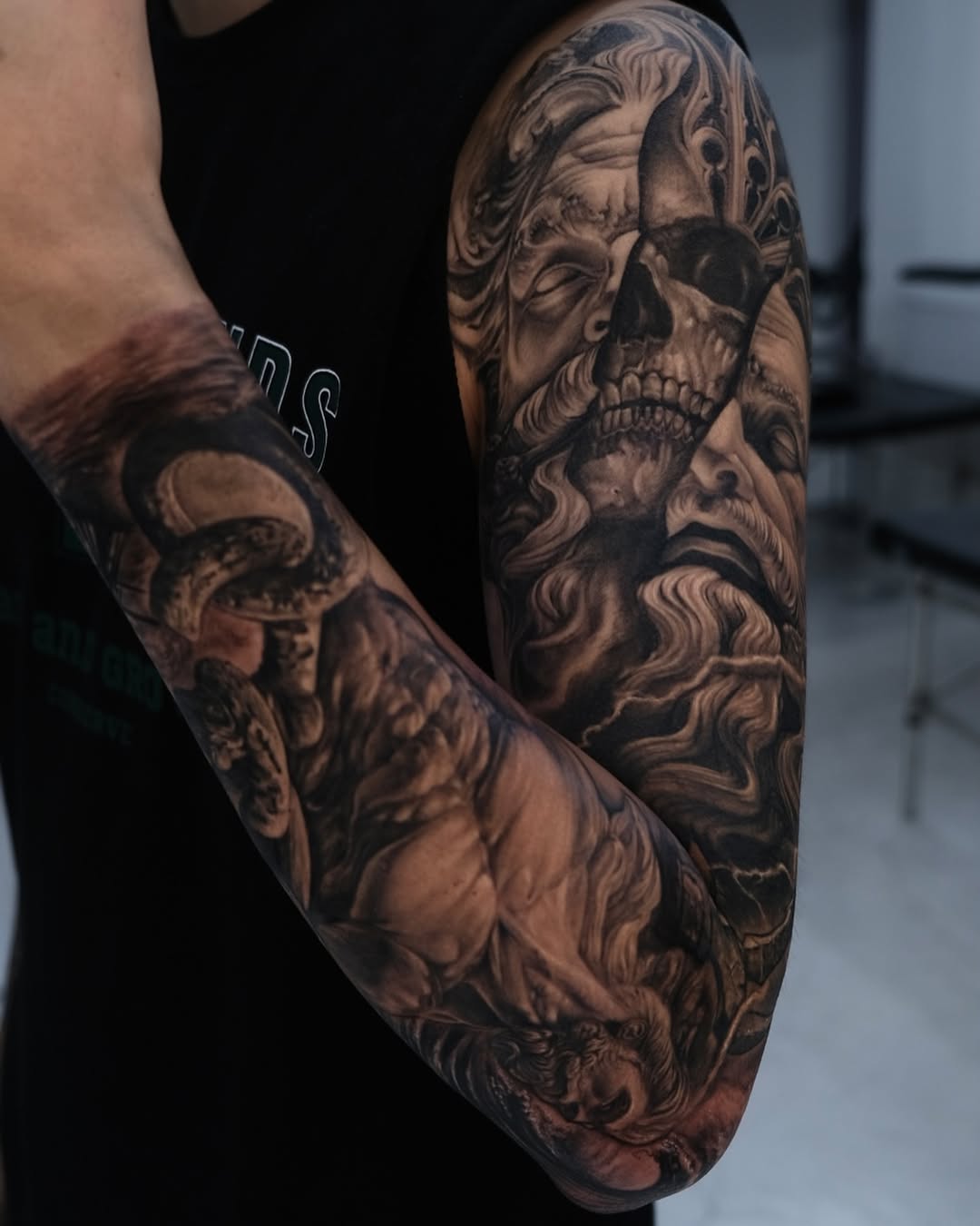 Tattoo by @gisoo.tat β realism, black_and_grey