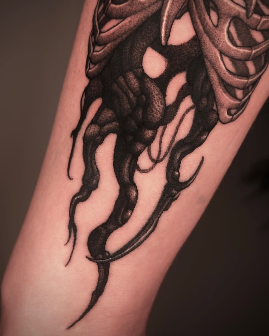 Tattoo by @wonsoong_blk — black_and_grey, dotwork