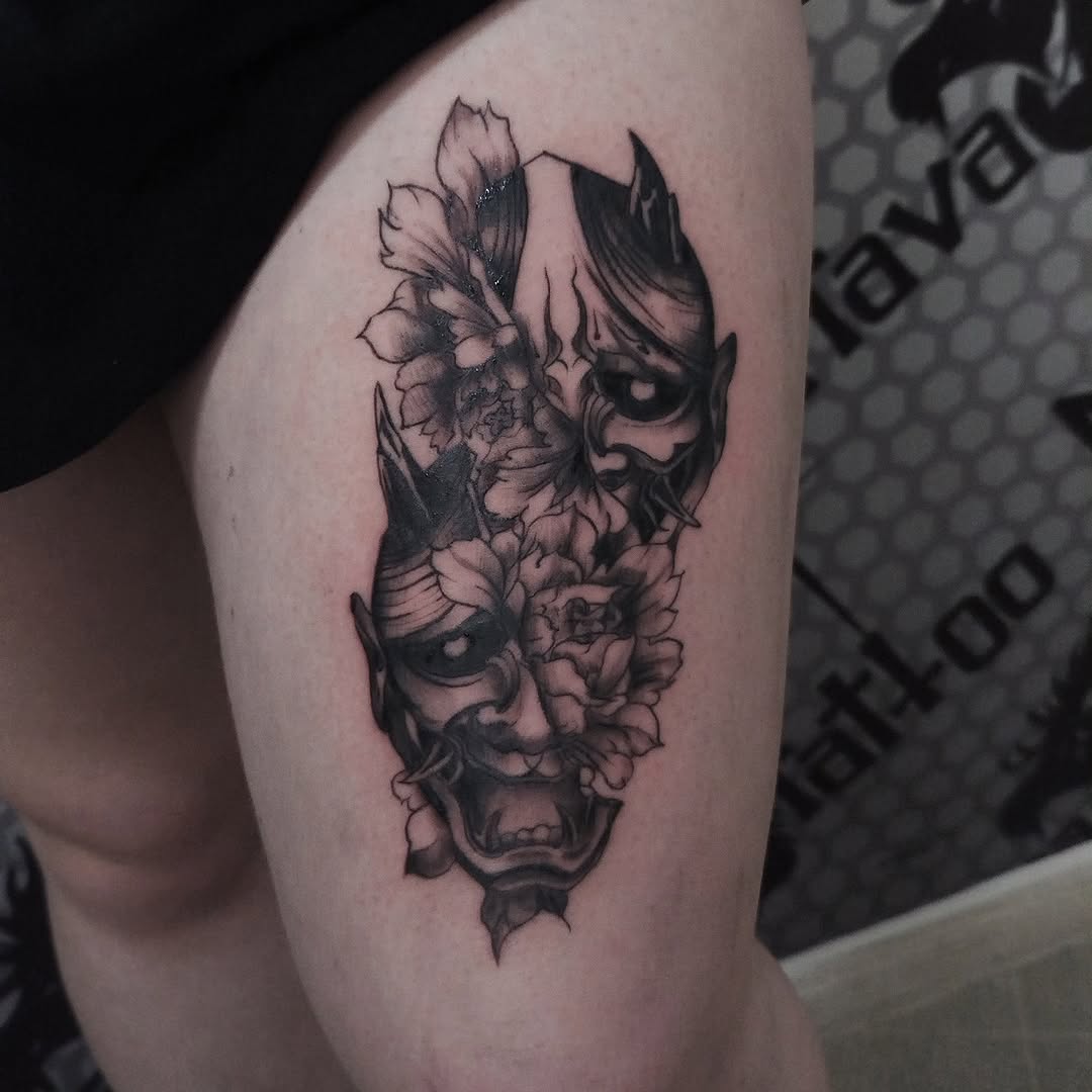 Tattoo by @dori.tatt — blackwork, illustrative