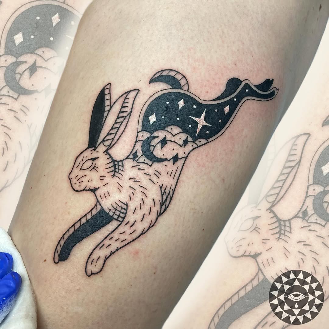 Tattoo by @chelsartistry — black_and_grey, illustrative