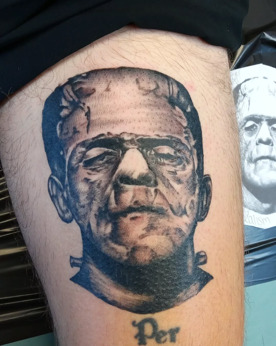 Tattoo by @wildwitchcraft โ realism, black_and_grey