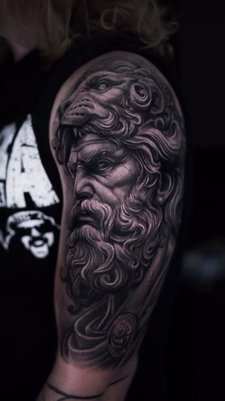 Tattoo by @henrryink โ realism, black_and_grey