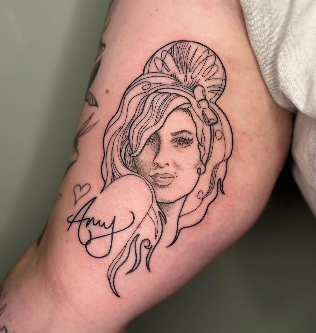 Tattoo by @hunterdoestattoos — realism, lettering_script
