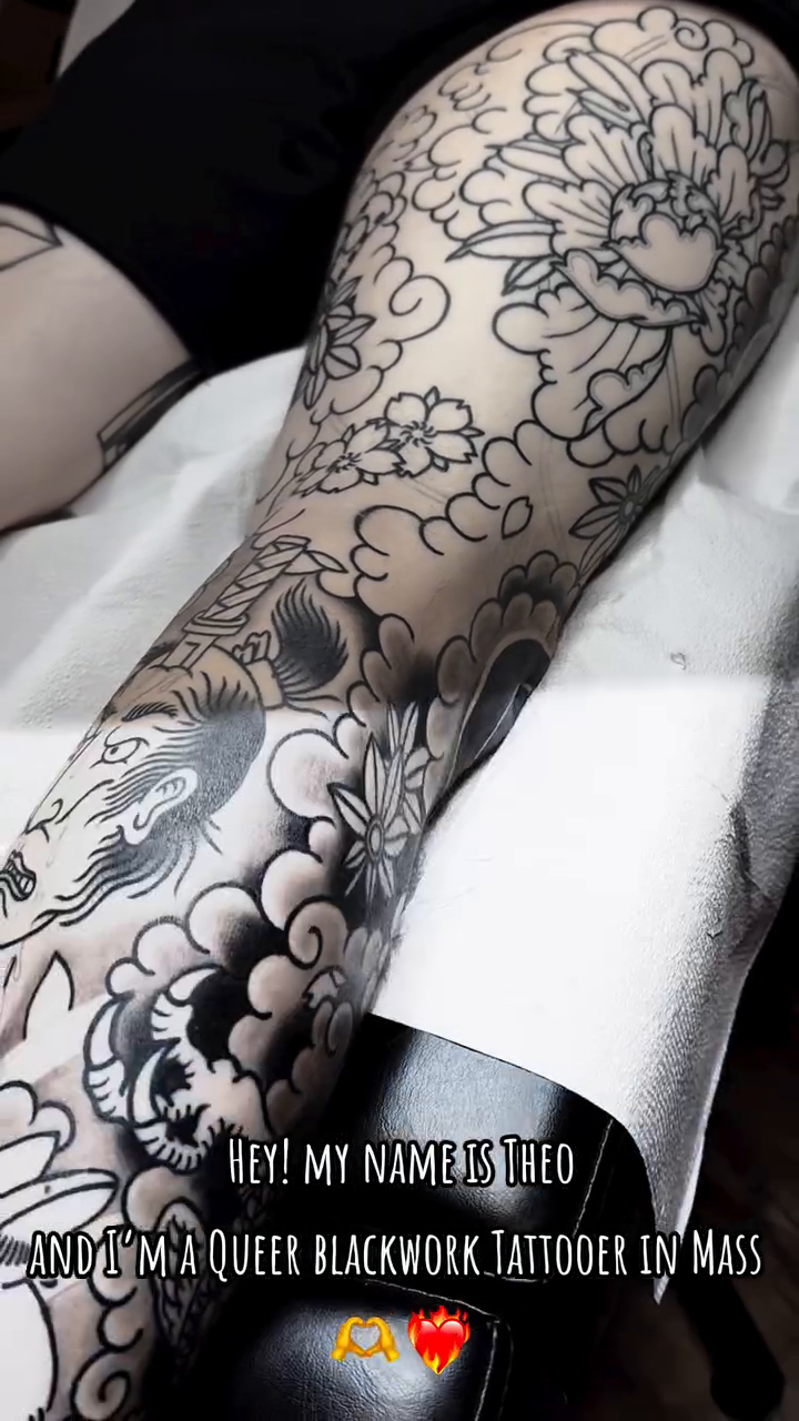 Tattoo by @blvck.trad — blackwork, japanese_irezumi