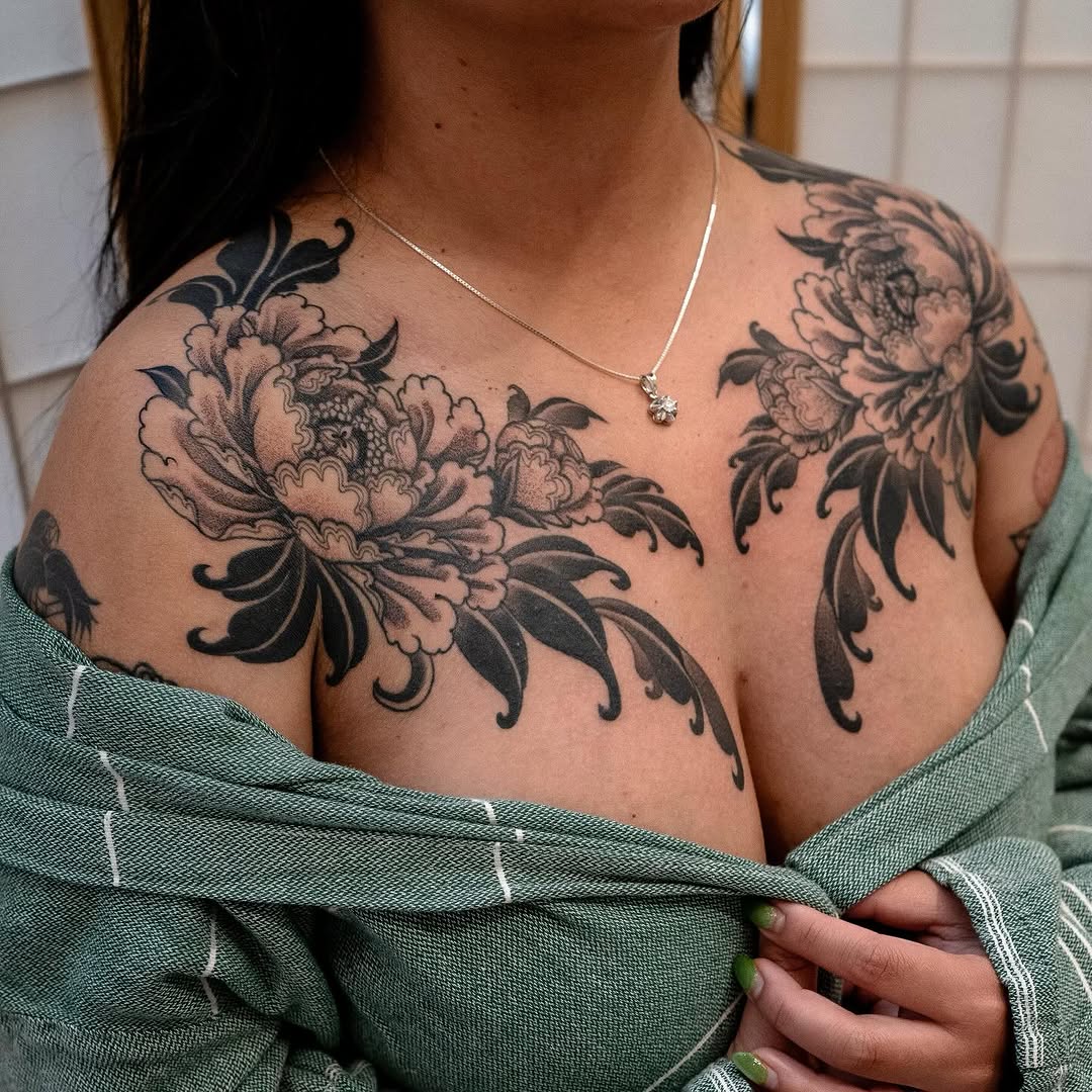 Tattoo by @sweetleib — japanese_irezumi, black_and_grey
