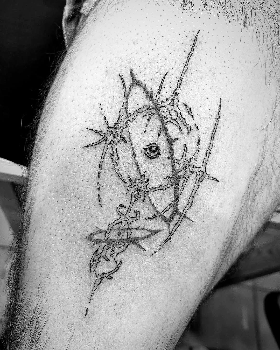 Tattoo by @bluebearrytattoos — blackwork