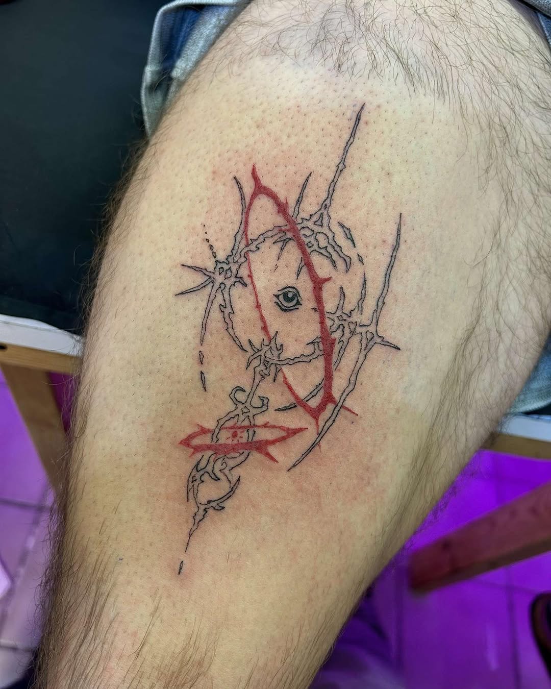 Tattoo by @bluebearrytattoos — blackwork