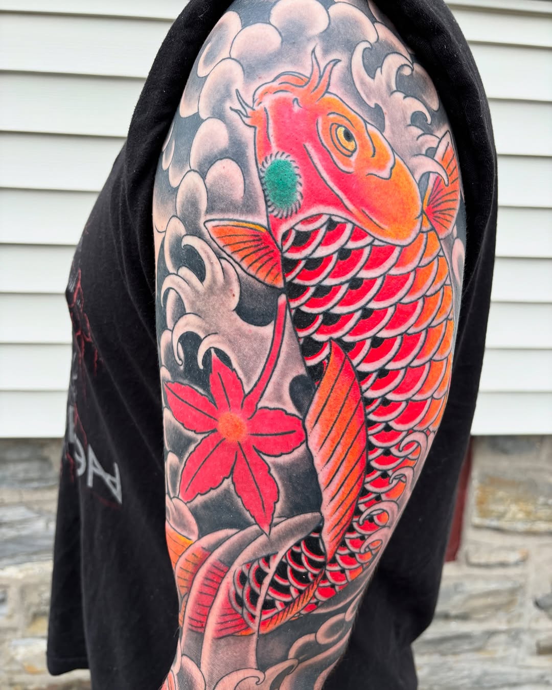 Tattoo by @mikedicheeko — japanese_irezumi, black_and_grey