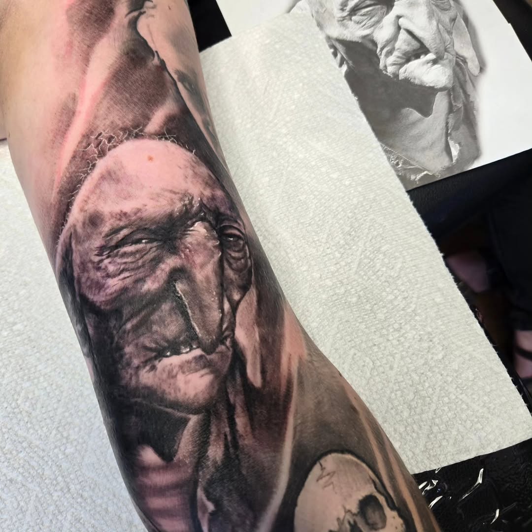 Tattoo by @johnson_handmade — realism, black_and_grey