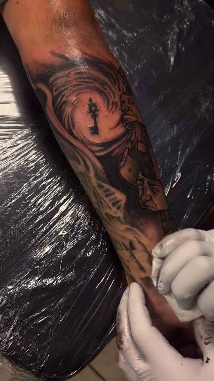 Tattoo by @inkbyj2 — dark_realism, black_and_grey