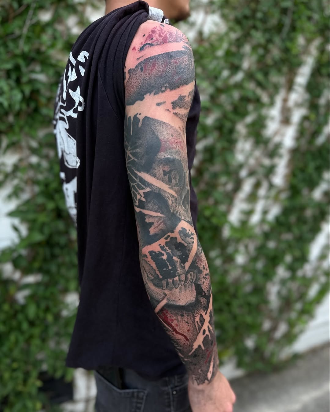 Tattoo by @jon.miller.tattoo — trash_polka, dark_realism