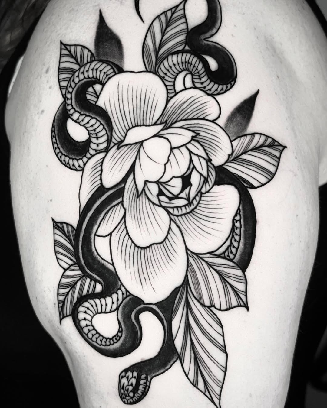 Tattoo by @h.gonzalez_tattoos โ american_traditional, black_and_grey