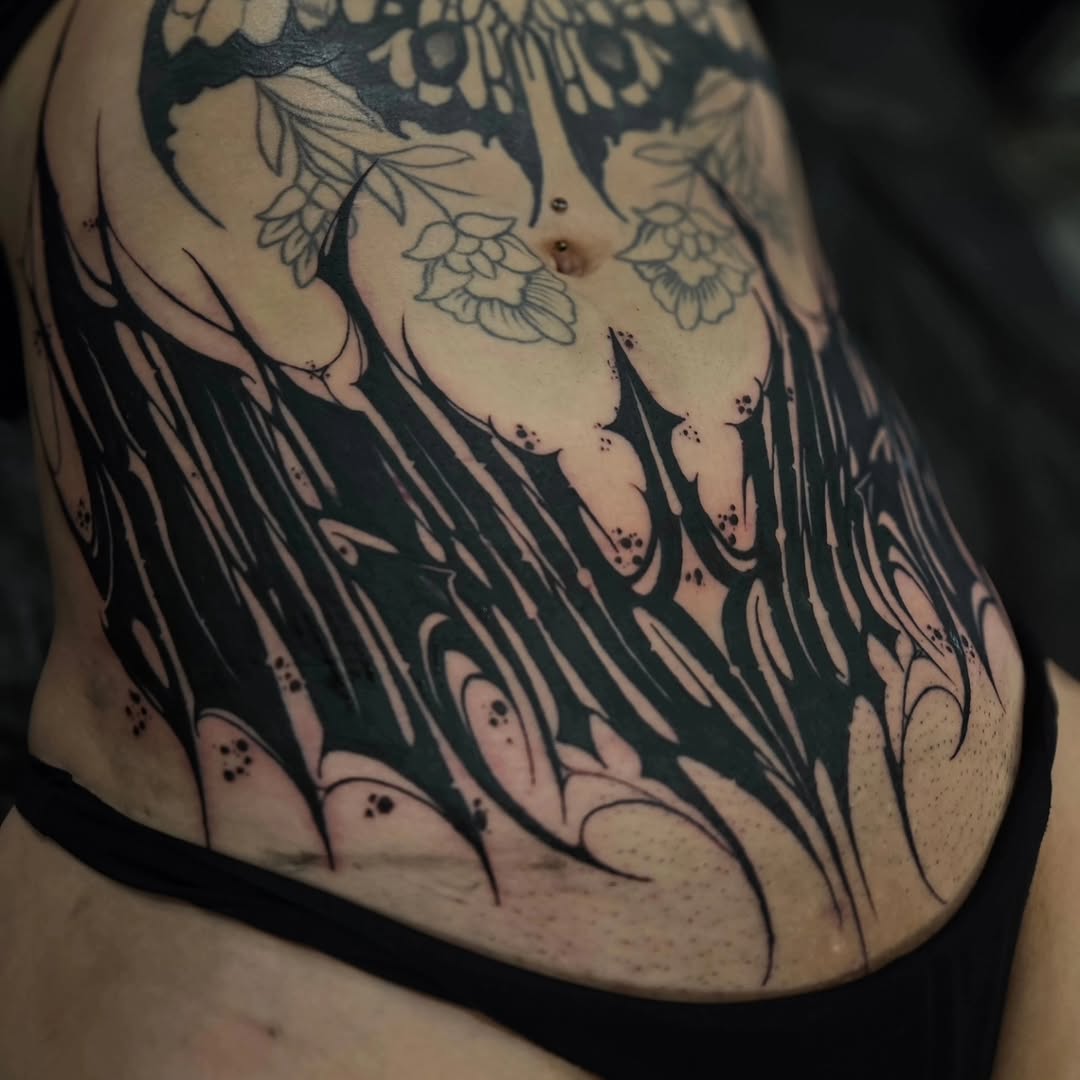 Tattoo by @wilfred_arts — blackwork