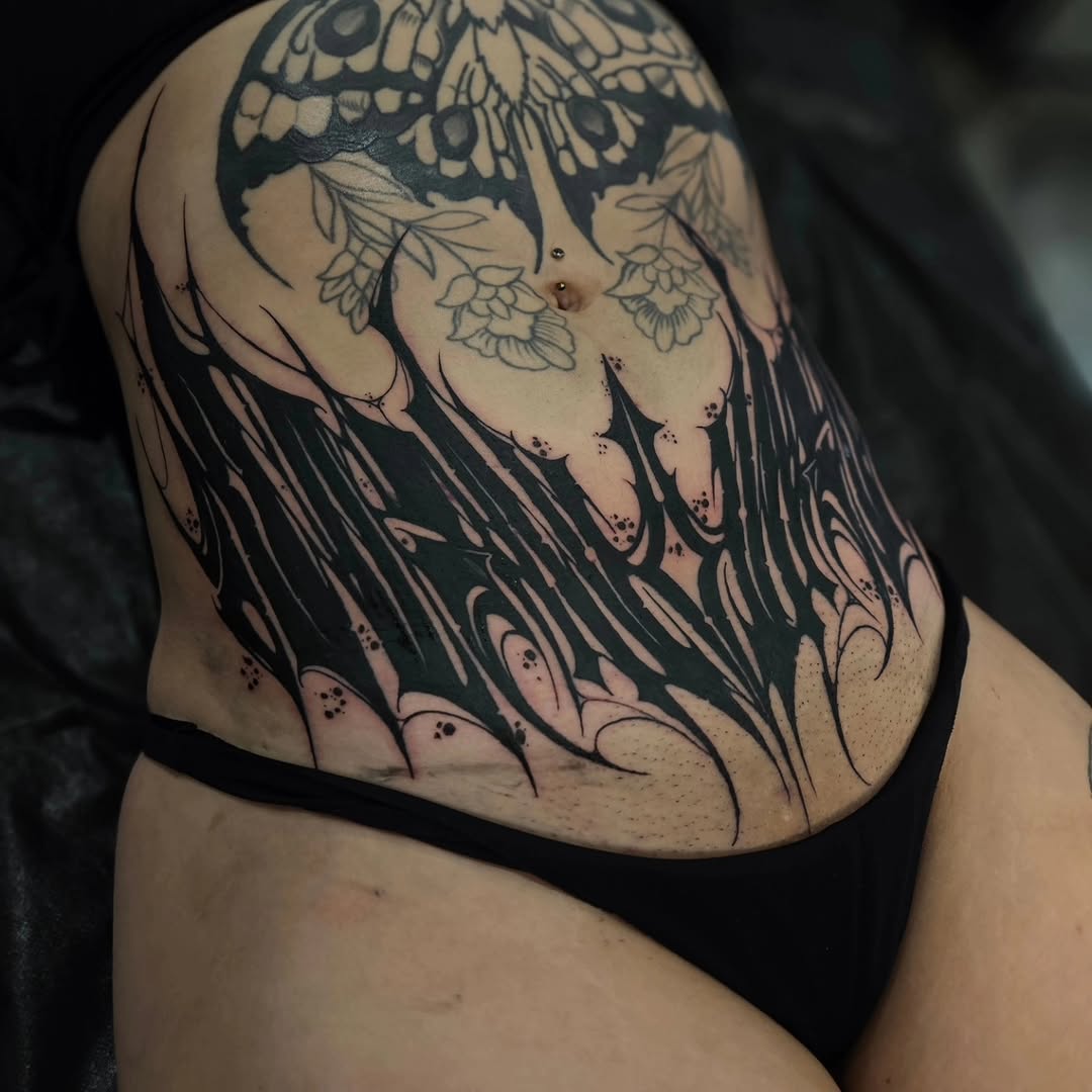 Tattoo by @wilfred_arts — blackwork, ornamental