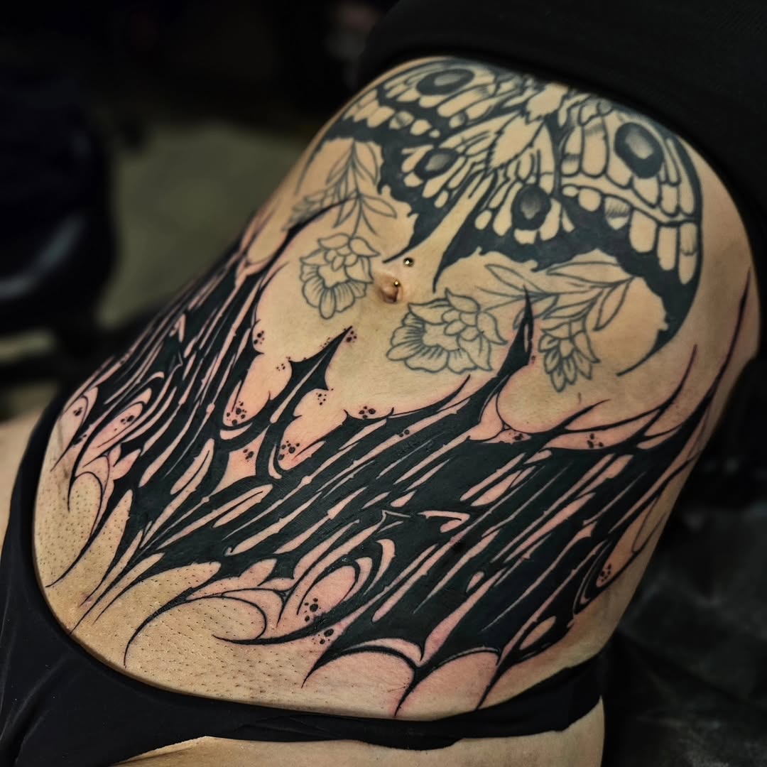 Tattoo by @wilfred_arts — blackwork, ornamental