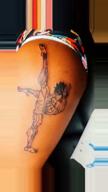 Tattoo by @lopez.j.tattoos โ anime, black_and_grey