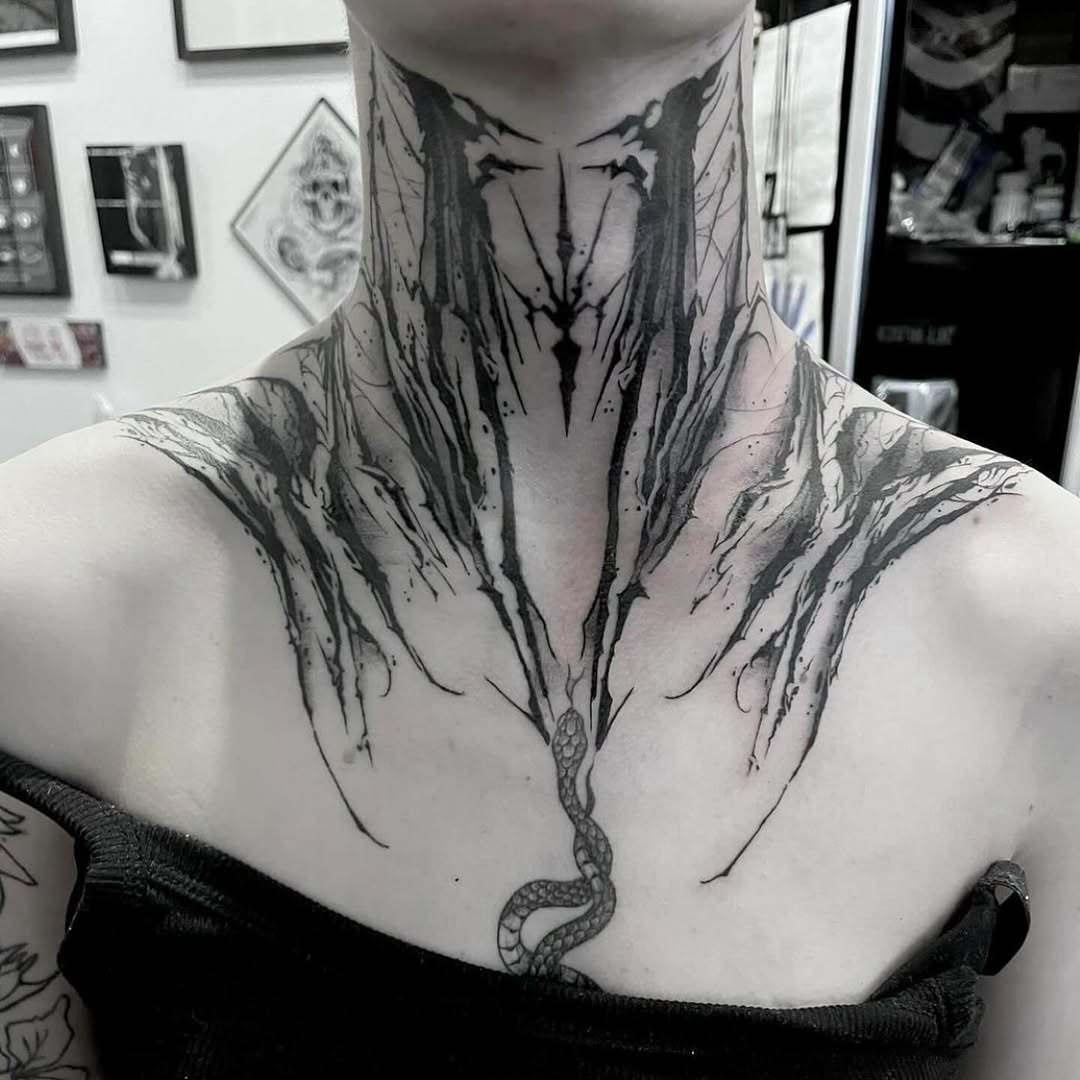 Tattoo by @__ungravity__ — blackwork