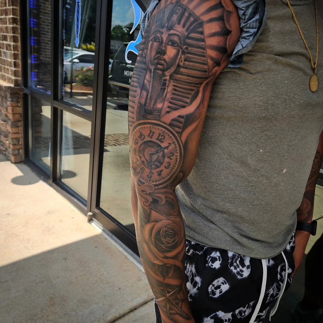 Tattoo by @mikebugenhagentattoos — realism, black_and_grey