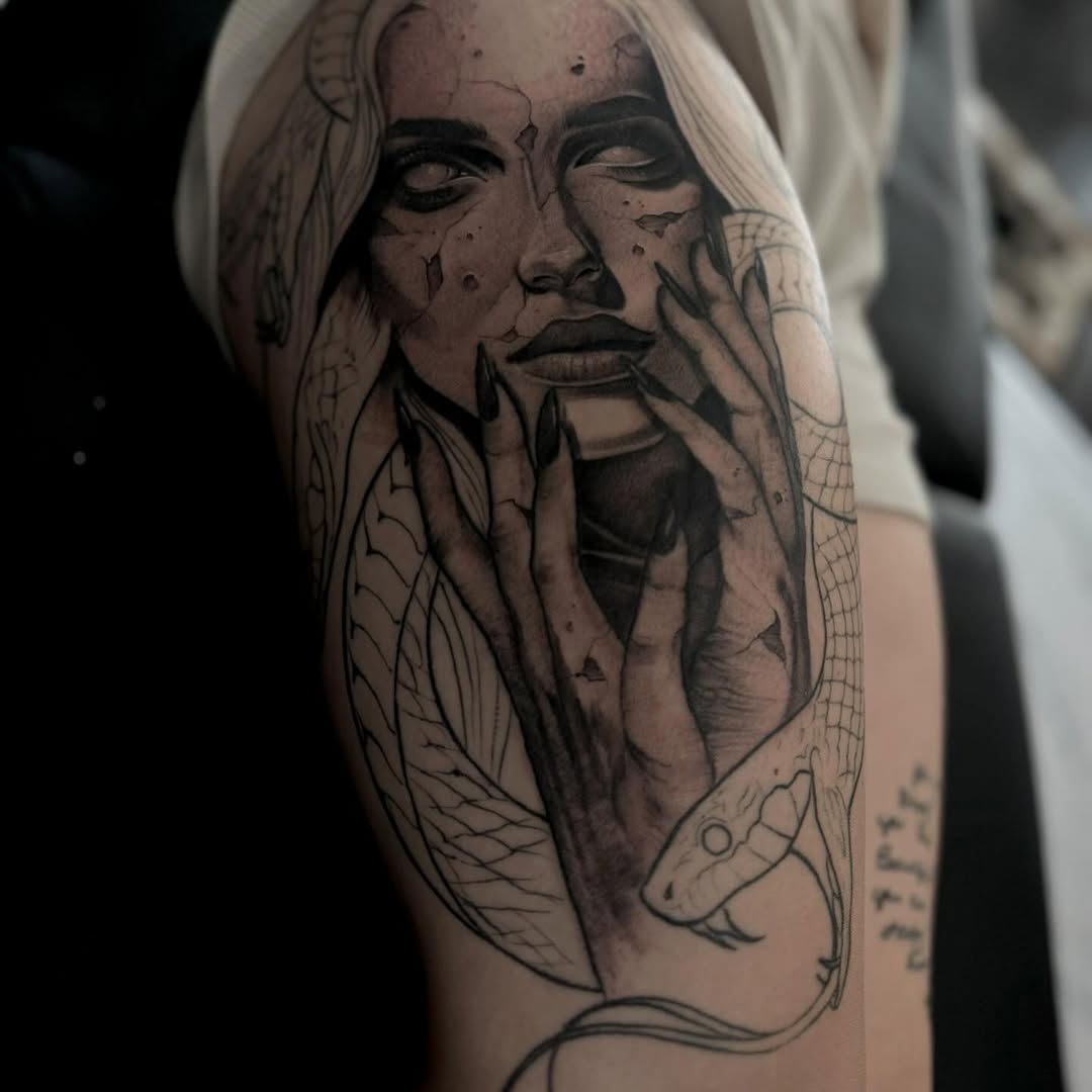 Tattoo by @tats_earnhardt — realism, black_and_grey