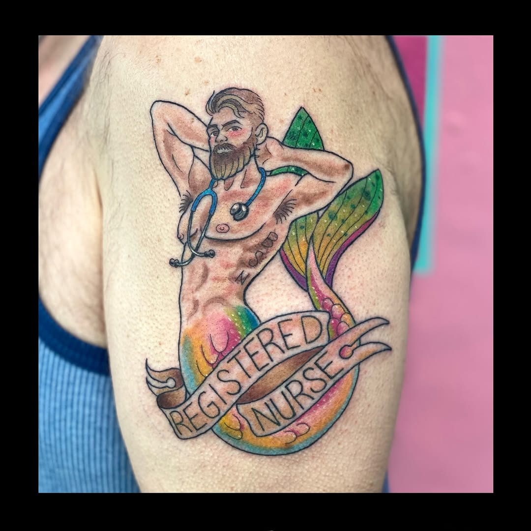 Tattoo by @lauraexleytattoo — new_school, lettering_script