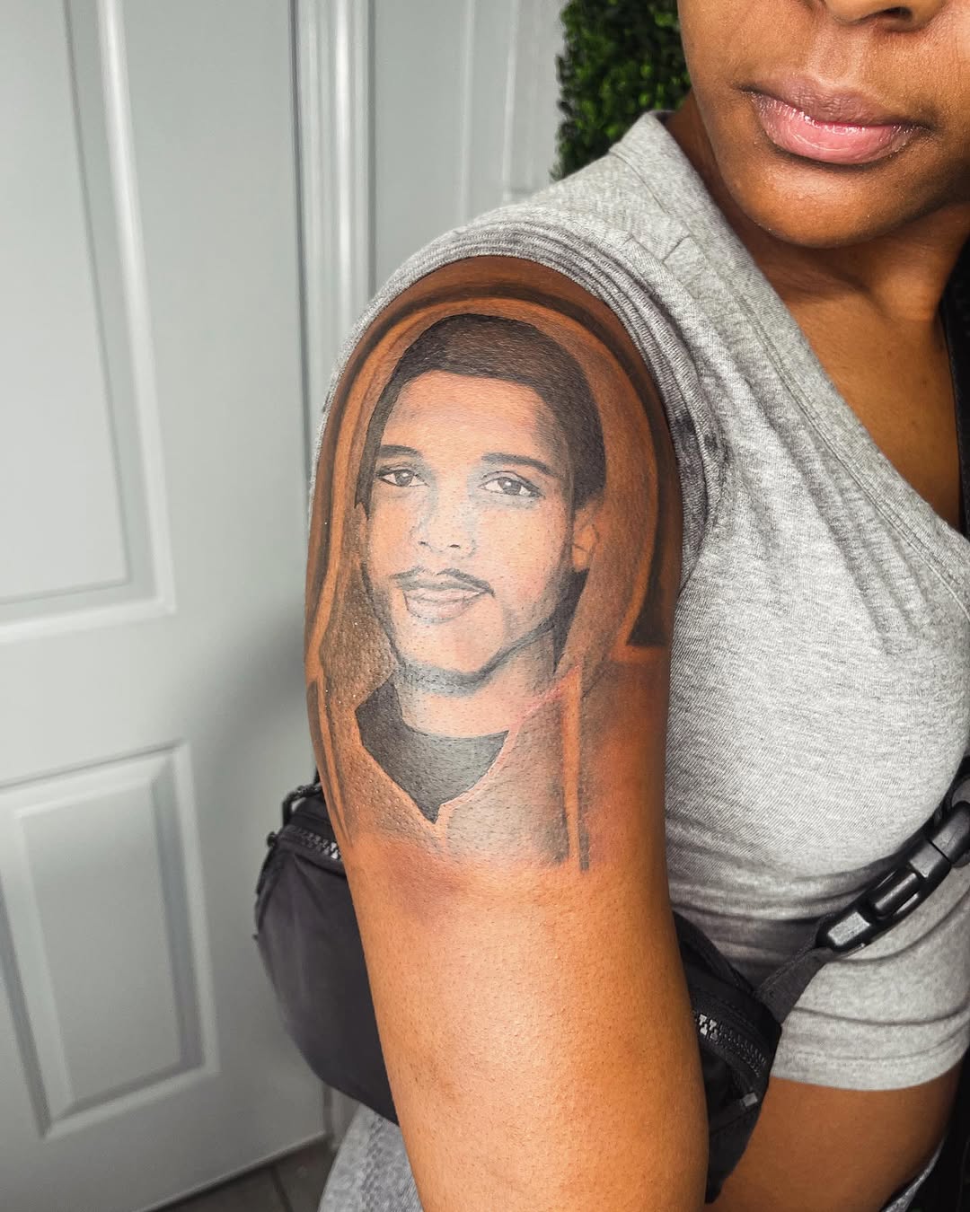 Tattoo by @fadeicewood β realism, black_and_grey