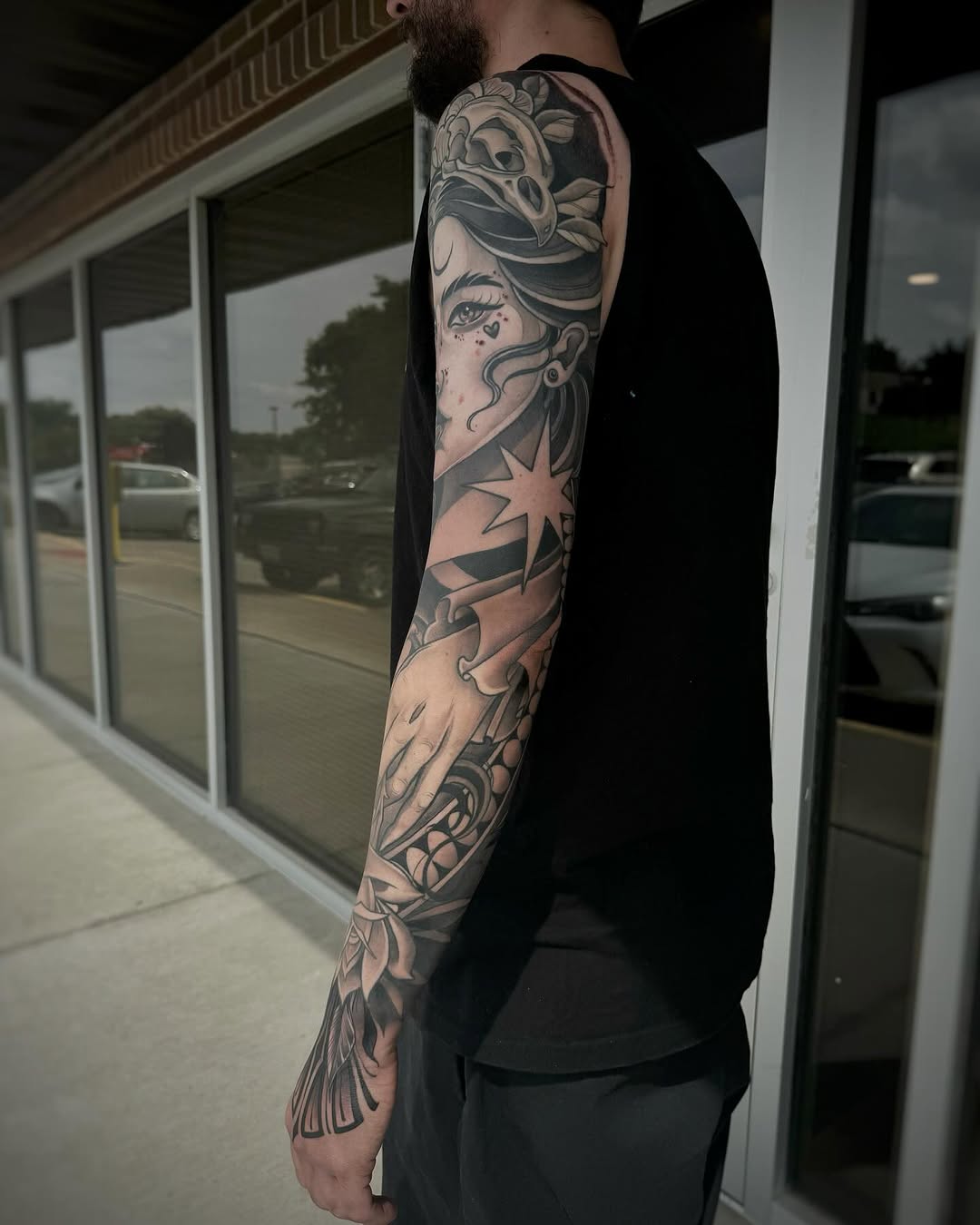 Tattoo by @derekhutchison — black_and_grey, illustrative