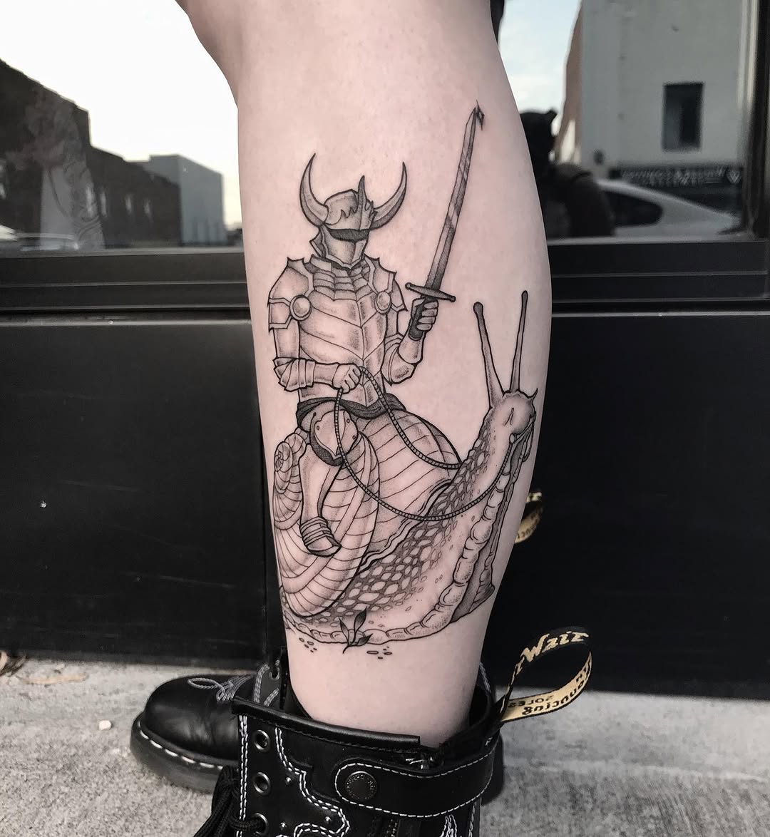 Tattoo by @raineydaytattoos — illustrative, black_and_grey
