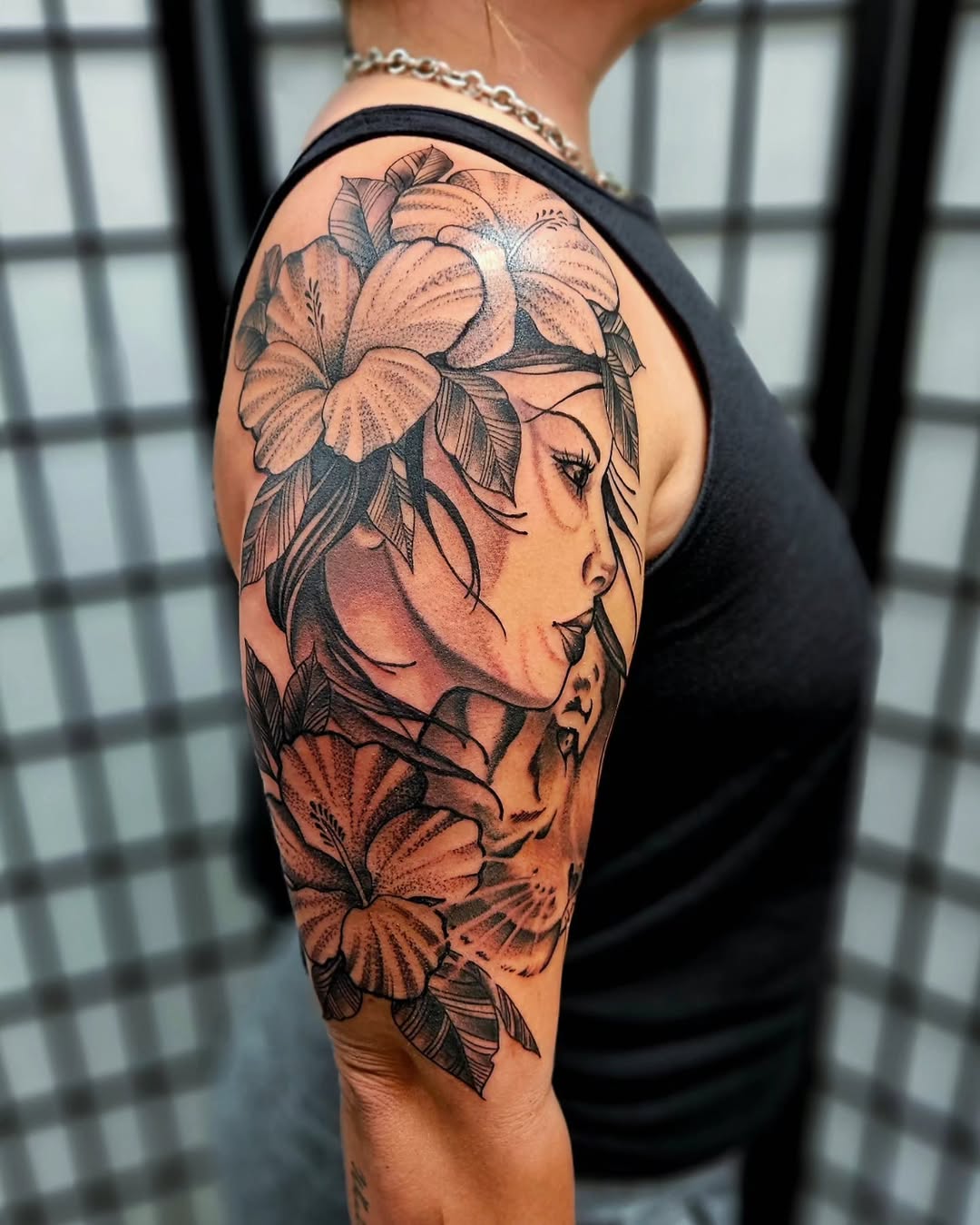 Tattoo by @jniahstylee — realism, black_and_grey