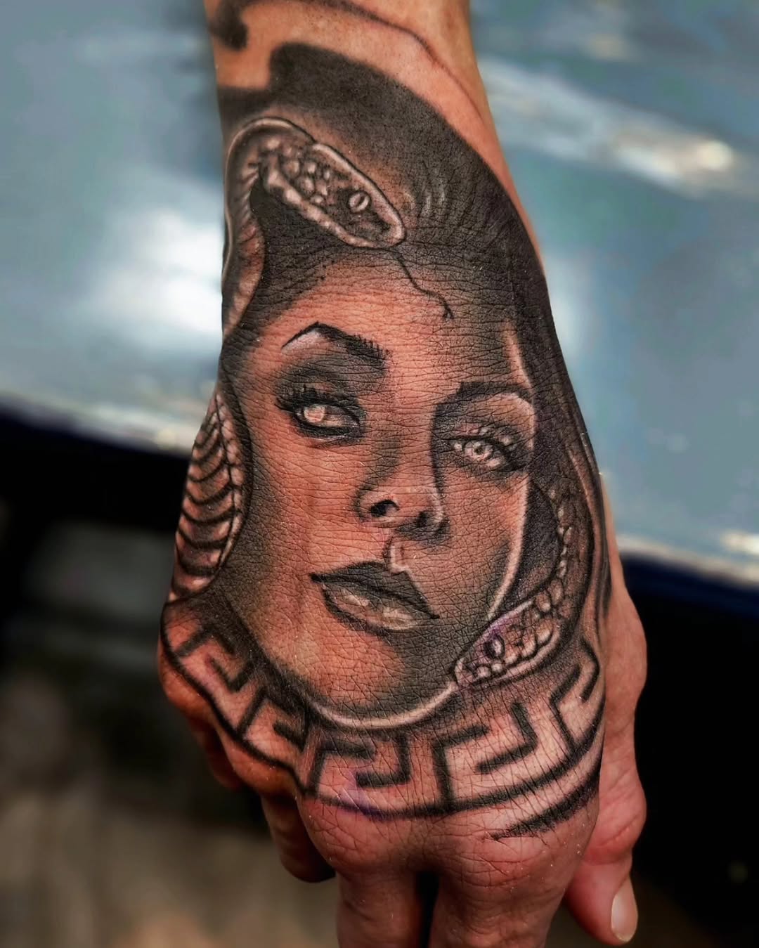 Tattoo by @jniahstylee — realism, black_and_grey
