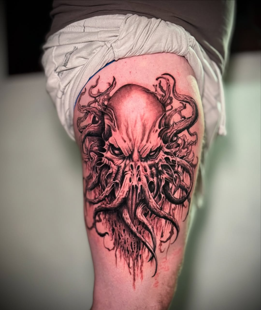 Tattoo by @steven_bruni — dark_realism, black_and_grey