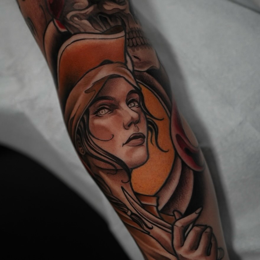 Tattoo by @jdmroxy_24 โ black_and_grey, realism