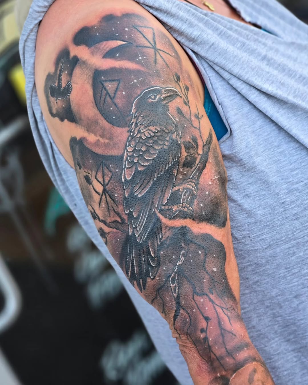 Tattoo by @johnson_handmade — black_and_grey