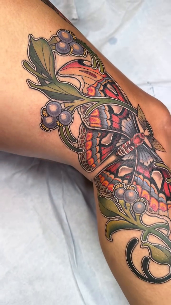 Tattoo by @elliechaseart — neo_traditional, ornamental
