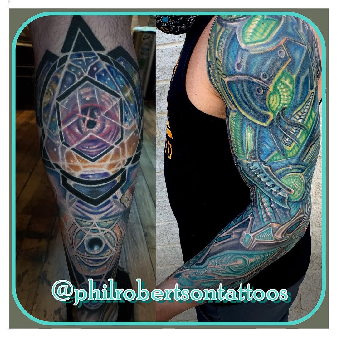 Tattoo by @philrobertsontattoos — geometric