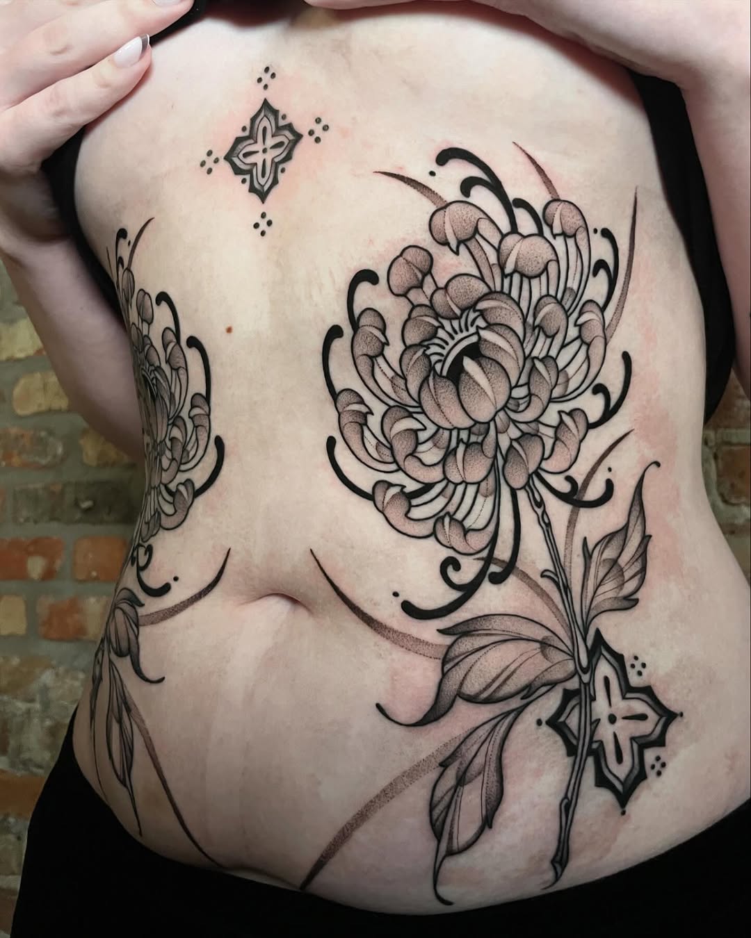 Tattoo by @strangegraves.ink — black_and_grey, illustrative