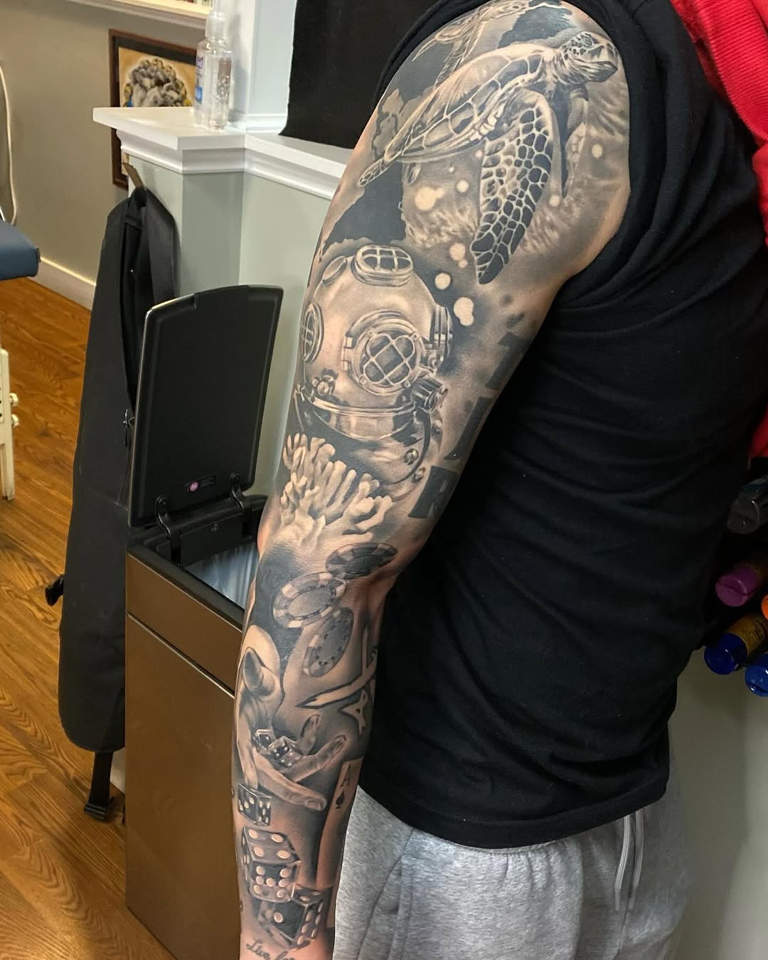 Tattoo by @emalderkstattoos β realism, black_and_grey