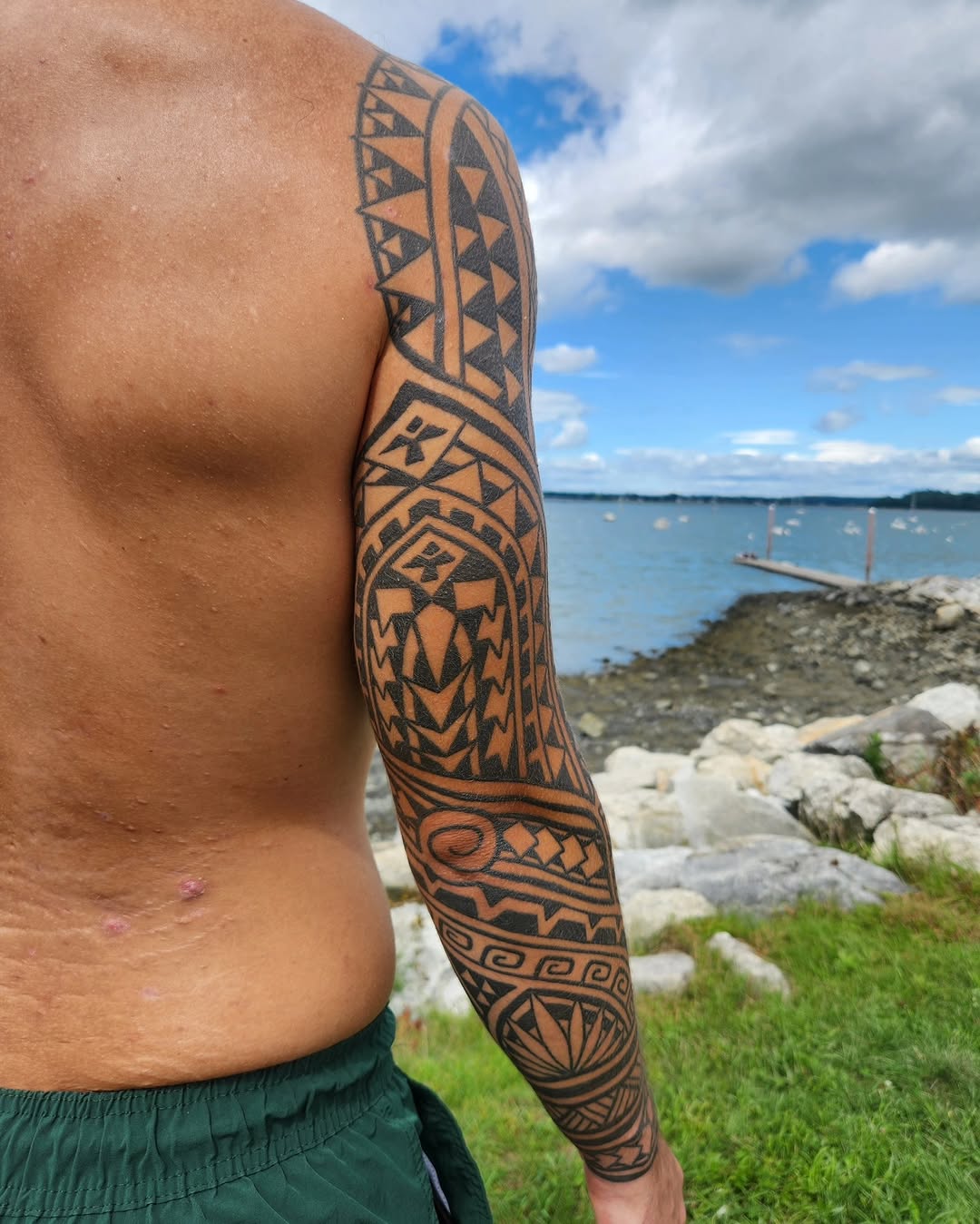 Tattoo by @ravi_chandra_tattoos — tribal, geometric