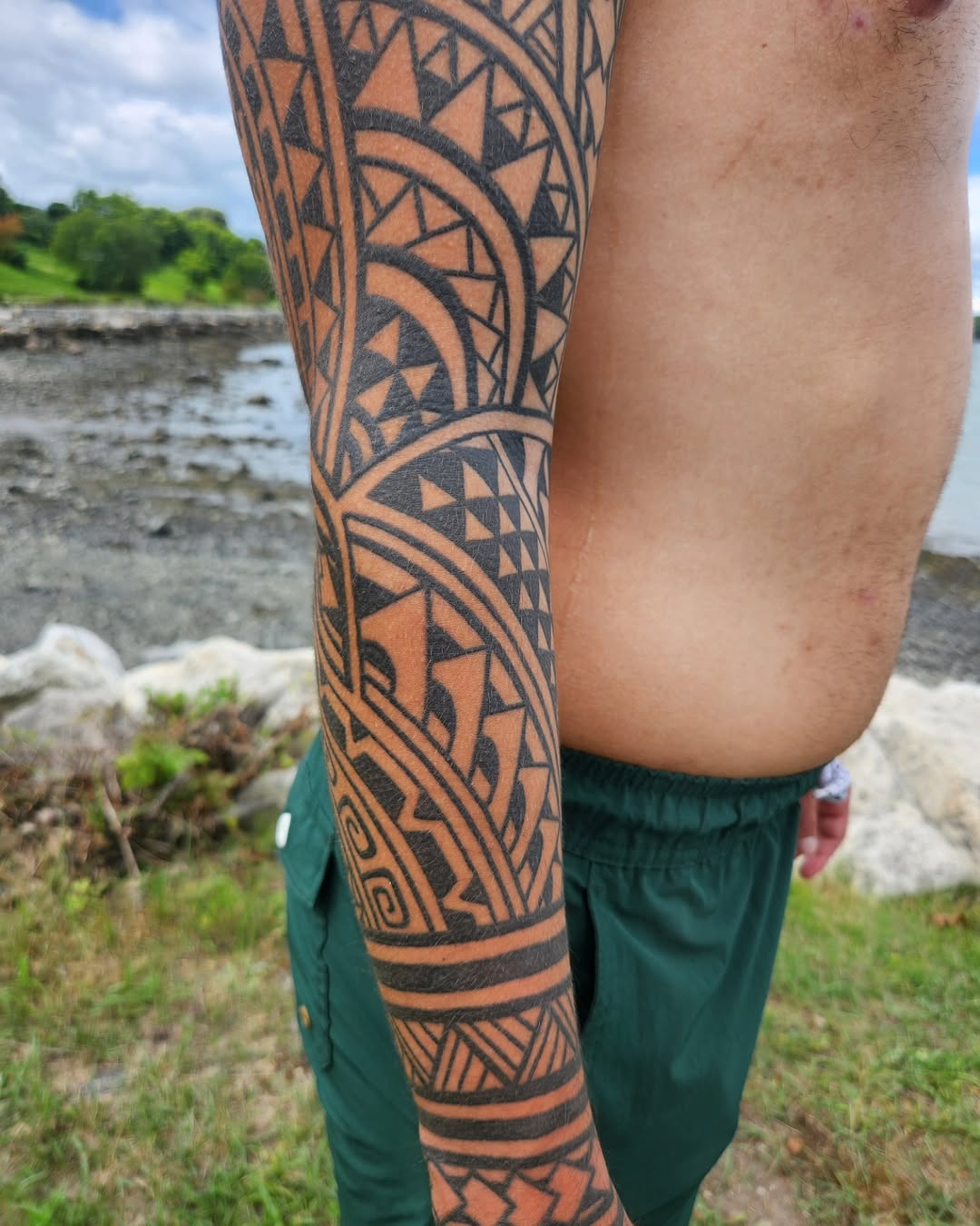 Tattoo by @ravi_chandra_tattoos — tribal, geometric