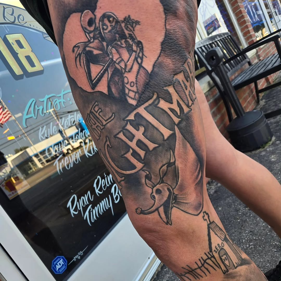 Tattoo by @johnson_handmade — black_and_grey