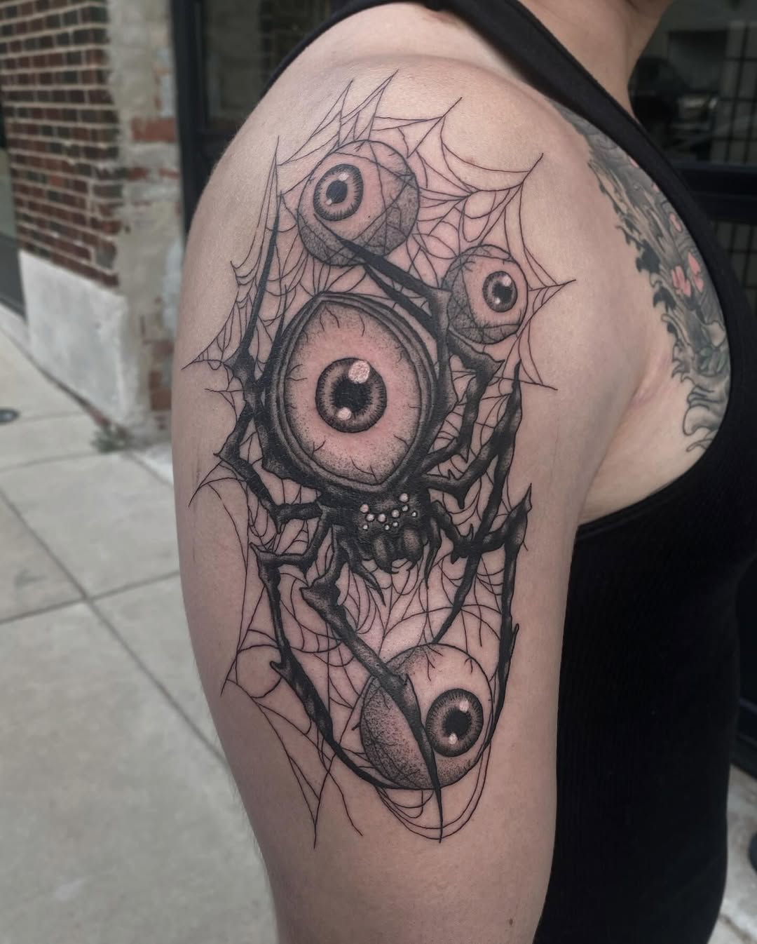 Tattoo by @damondemonink β blackwork