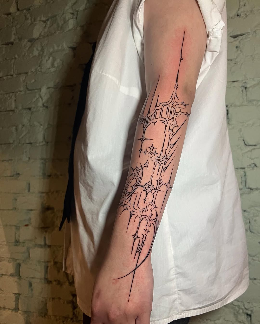 Tattoo by @skylar_tattoo — blackwork